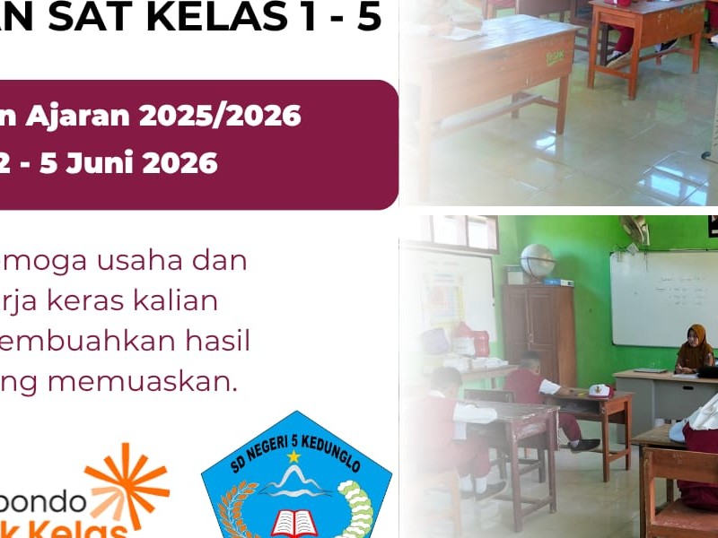 PELAKSANAAN SUMATIF AKHIR TAHUN KELAS 1-5 SDN 5 KEDUNGLO TAHUN AJARAN 2025/2026
